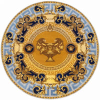 European Neoclassical Medallion Gold Blue