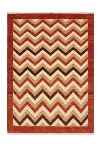 Gabbeh Chevron Wave Rust
