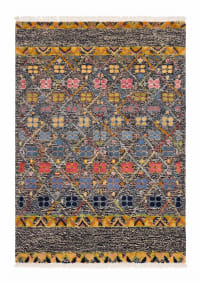 Gabbeh Lattice Floral Charcoal