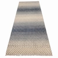 Indo-Modern Ombre Diamond Ivory Navy