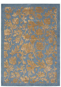 Indo-Nepali Allover Floral Steel Blue