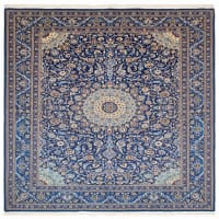 Kashan Medallion Floral Navy