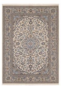 Kashan Medallion Ivory Blue