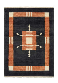 Kazak Geometric Medallion Charcoal
