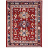 Kazak Medallion Trio Crimson