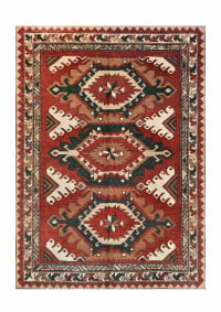 Kazak Triple Medallion Madder Red