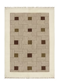 Grid Weave Ivory Rug