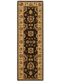 Peshawar Sultanabad Floral Runner Brown