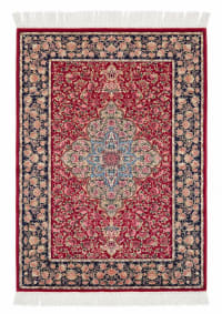 Qum Medallion Floral Crimson