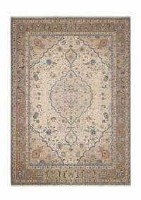 Tabriz Medallion Ivory Blue