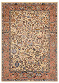 Tabriz Vase and Floral Ivory