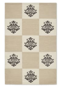 Tibetan Damask Checkerboard Ivory