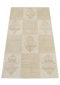 Tibetan Damask Medallion Ivory