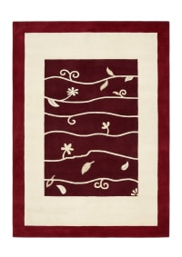 Tibetan Vine Scroll Burgundy