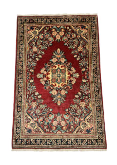 Sarouk Floral Medallion In Red