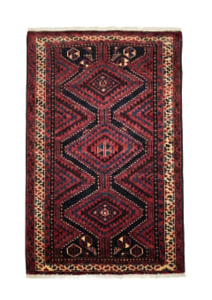 Vintage Turkmen Shiraz Qashqai Burgundy