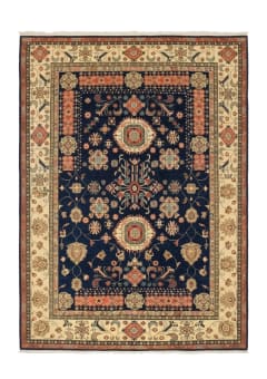 Afghan Kazak Medallion Navy