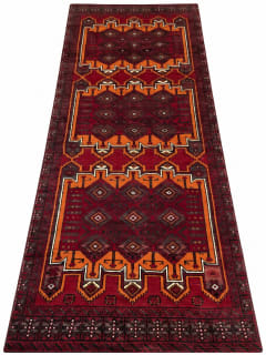 Baluch Geometric All-Over Crimson