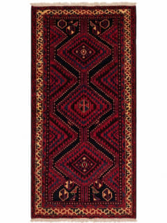 Baluch Geometric Medallion Crimson