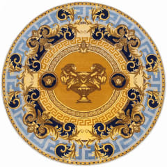 European Neoclassical Medallion Gold Blue