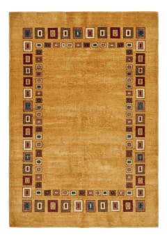 Gabbeh Geometric Border Gold