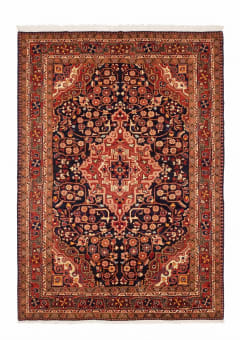 Hamadan Medallion Navy Rose