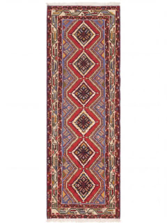 Hamadan Stepped Diamond Red Runner