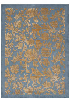 Indo-Nepali Allover Floral Steel Blue