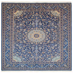 Kashan Medallion Floral Navy