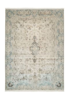 Kashan Open-Field Medallion Seafoam