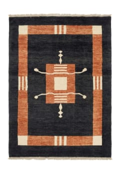 Kazak Geometric Medallion Charcoal