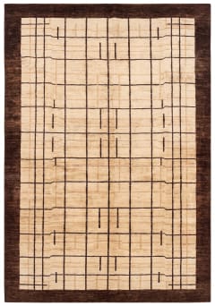 Kazak Linear Grid Ivory