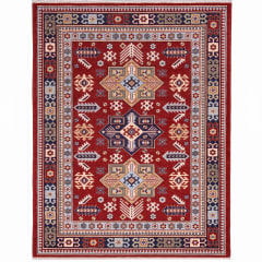 Kazak Medallion Trio Crimson