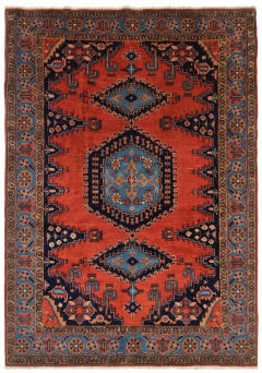 Malayer Triple Medallion Rust