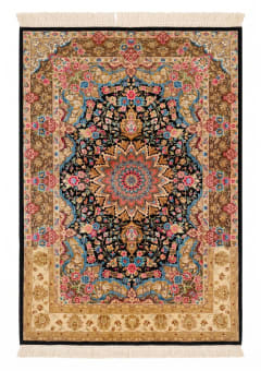 Qom Medallion Floral Black