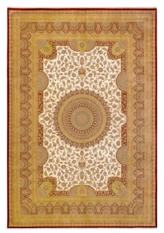 Qum Medallion Ivory Gold