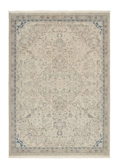 Tabriz Medallion Ivory Blue