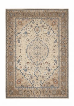 Tabriz Medallion Ivory Blue