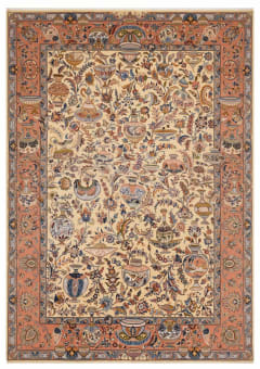 Tabriz Vase and Floral Ivory