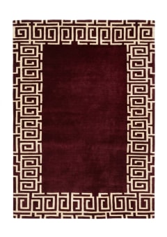Tibetan Greek Key Burgundy