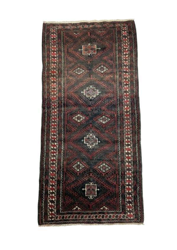 Antique Balochi Tribal Runner, Balochi tribal rug, in red / burgundy, Wool, 137x213 cm, Nasim Carpets Malaysia