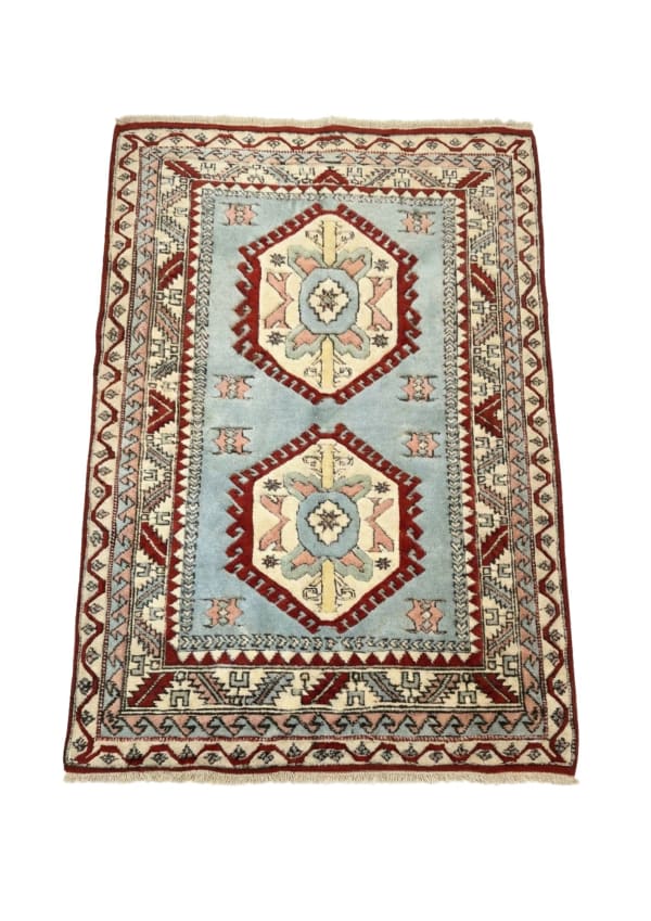 Antique Turkish Village Rug, Turkey tribal rug, in blue / navy, Wool, 121x182 cm, Nasim Carpets Malaysia