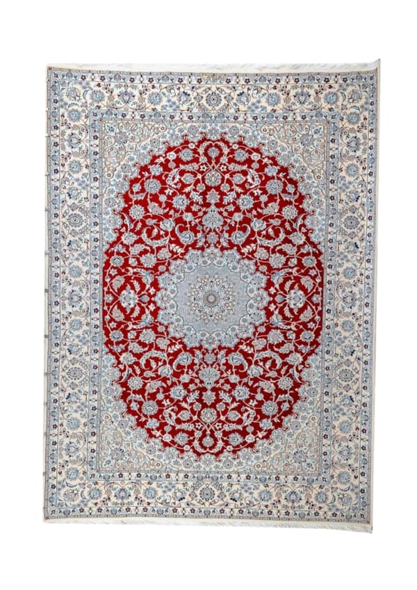 Nain Imperial Shah Abbas, Iran persian rug, in red, Silk & Wool, 243x365 cm, Nasim Carpets Malaysia