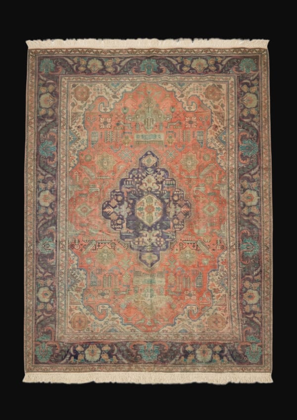 Vintage Kashan Coral Medallion, Kashan persian rug, in rust / terracotta, Wool, 213x305 cm, Nasim Carpets Malaysia