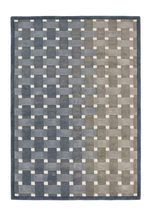 Turkish Basketweave Grey, Turkey modern rug, in smoke grey, Wool, 152x216 cm, Nasim Carpets Malaysia