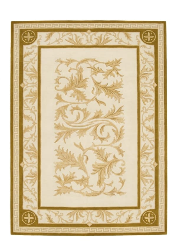 Pakistani Acanthus Scroll Ivory, Pakistan modern rug, in ivory, Wool, 174x216 cm, Nasim Carpets Malaysia