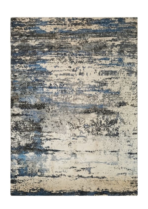 Afghan Galaxy Abstract Blue, Afghanistan modern rug, in cream, Wool, 183x287 cm, Nasim Carpets Malaysia