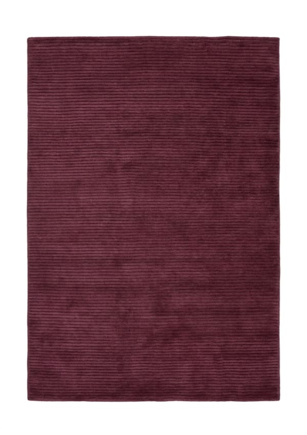 Nepal Ribbed Plain Burgundy, Kathmandu, Nepal modern rug, in burgundy, Wool, 155x216 cm, Nasim Carpets Malaysia