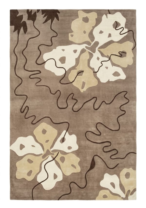 Tibetan Abstract Organic Taupe, Nepal modern rug, in taupe, Wool, 177x241 cm, Nasim Carpets Malaysia
