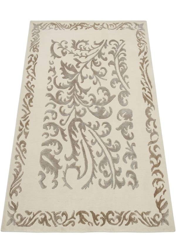 Tibetan Acanthus Scroll Ivory, Nepal modern rug, in ivory, Wool, 91x152 cm, Nasim Carpets Malaysia